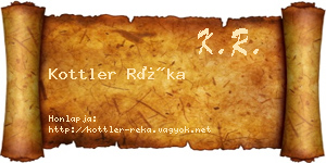 Kottler Réka névjegykártya